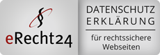 Datenschutzerklärung eRecht24 Siegel